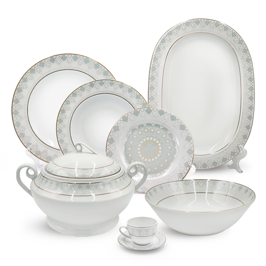 Set Masa Portelan 34 piese Dinova Saina, Narbon