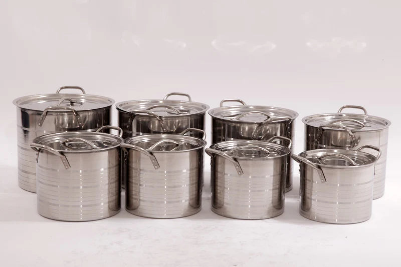 Set 16 piese inox cu capace inox Triberg TR-01 - SUPER OFERTA