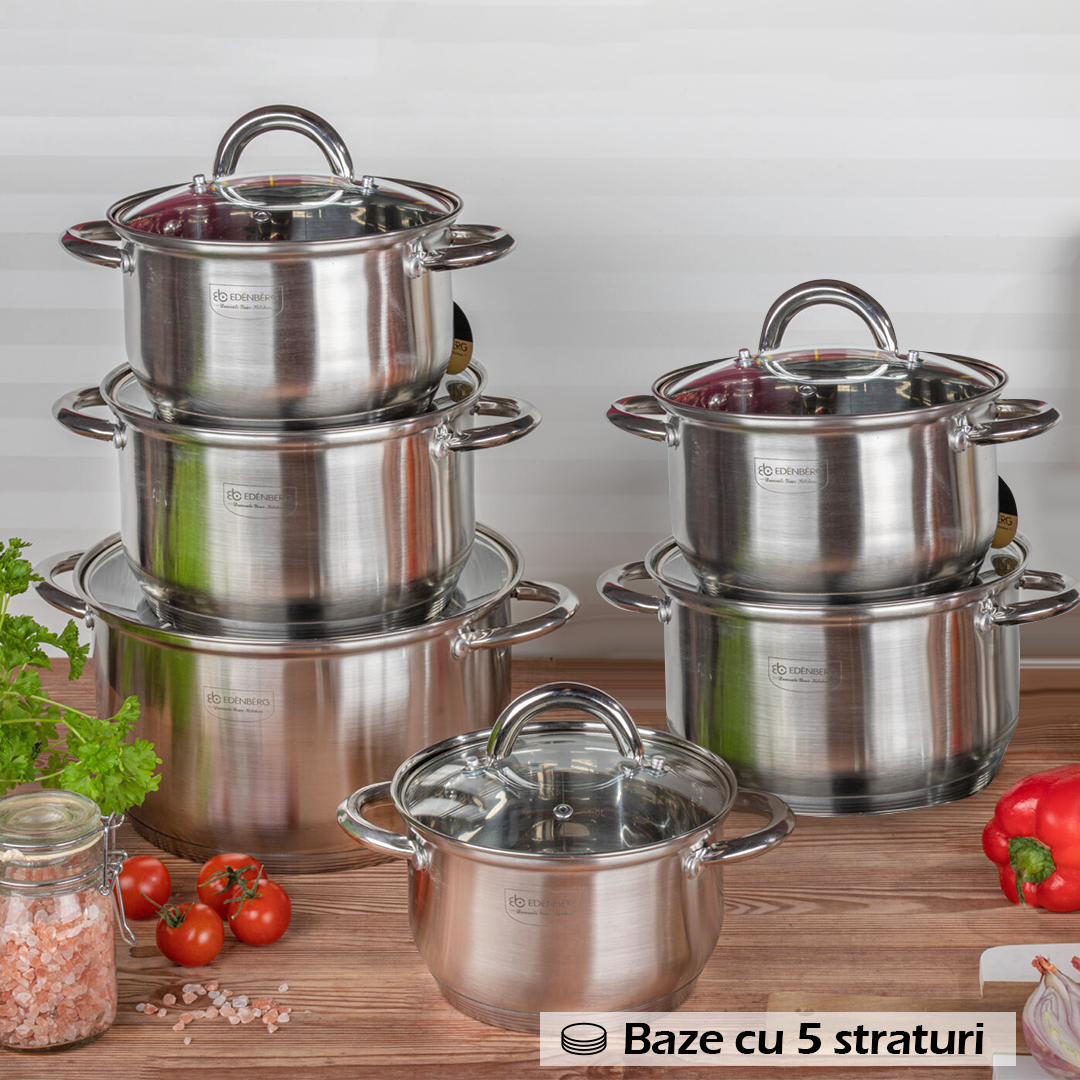 Set gatit 12 piese inox Edenberg EB-4000