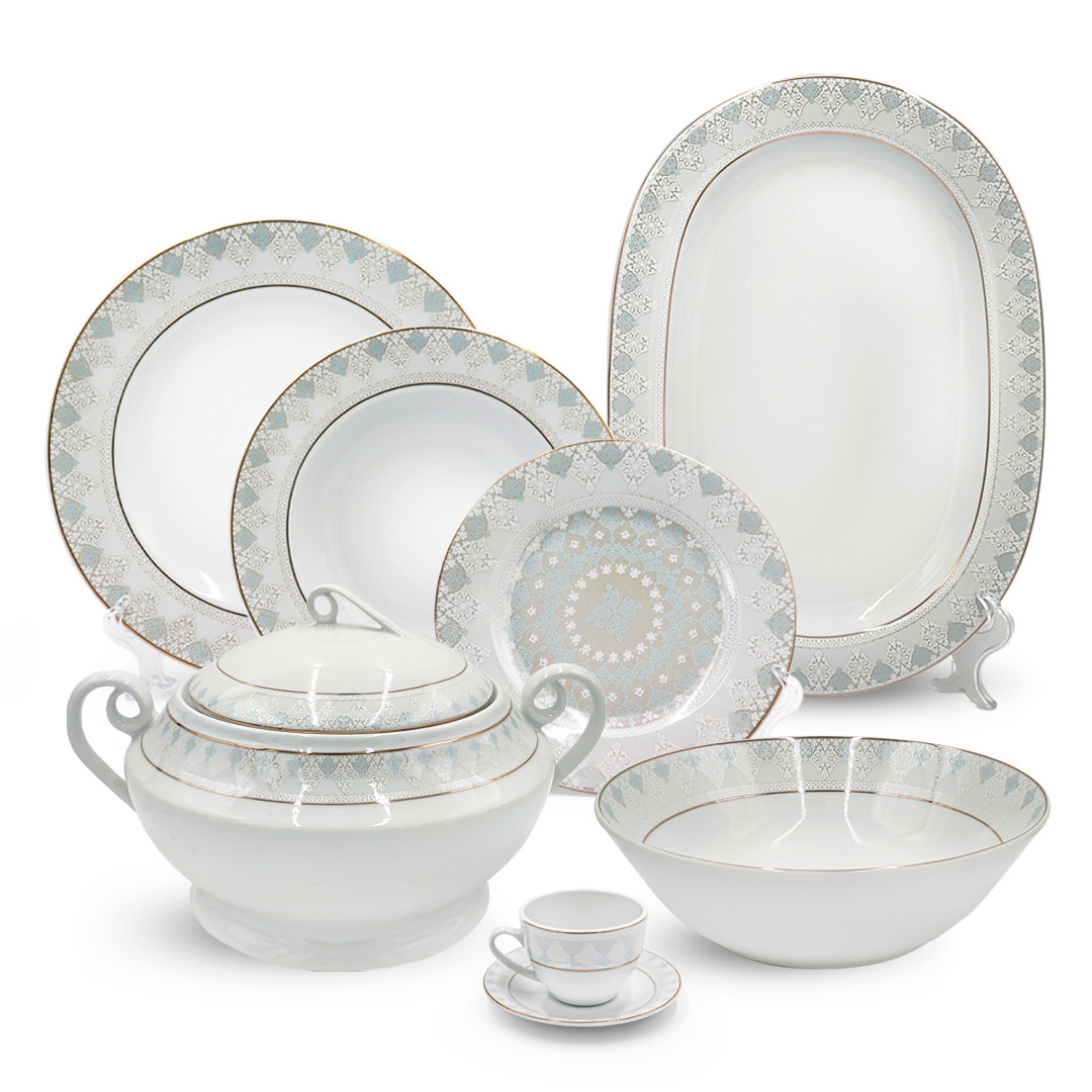 Set Masa Portelan 34 piese Dinova Saina, Narbon