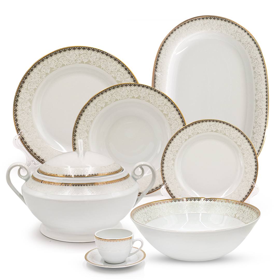 Set Masa Portelan 34 piese Dinova Saina, Mahana